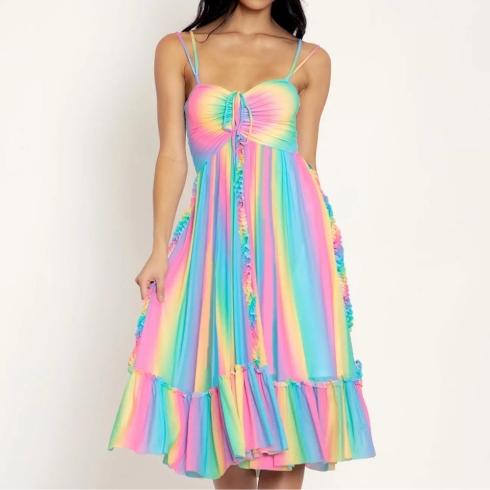 Blackmilk Rainbow Icecream Frills on Frills Dress